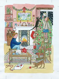 Stepladder: Decorating the Christmas Tree