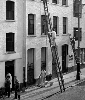 Whitewash: Decorating an office building, London