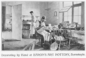 Barnstaple: Decorating Pottery - Baron's Art - Barnstaple