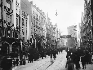 Festively: Decoration in Munich-Tal for the visit of Emperor Wilhel