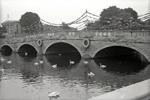 Ouse: Decorations on the Bridge over River Great Ouse at Bedford