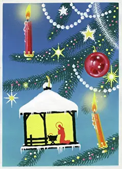 Asta: Decorations on Christmas tree branches