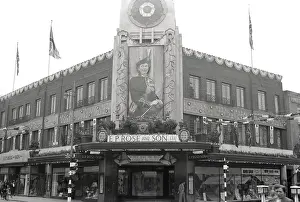 Decorations on E P Rose & Son Ltd Department Store, Bedford