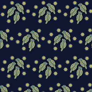 Repeating: Decorative birds pattern