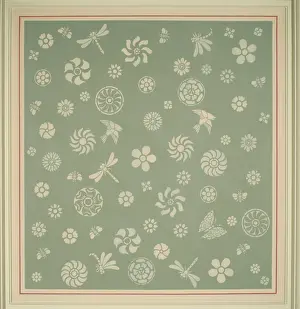 Stencil: Decorative ceiling panel