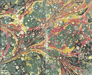 Marbled: Decorative end paper