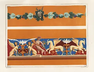 Centaurs: Decorative ornaments with centaurs and harpies in the oecus