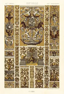 Wall Decor: Decorative paintings, Apollo Gallery, Louvre, 17th century
