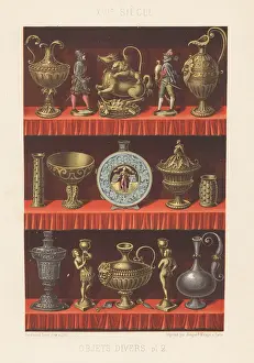 Charles Louandre: Decorative Renaissance vases, statuettes, 16th century