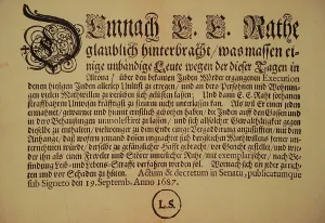 1687: Decree prohibiting the riots on the occasion of the executio