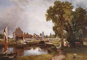 Dedham: Dedham Lock and Mill, by John Constable