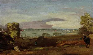 Dedham: Dedham Vale, sketch by John Constable