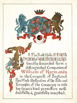 William Mossman: Dedication page with illuminated inscription