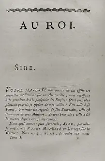 Gallic: Dedication page to the King. Commentaires de Cesar