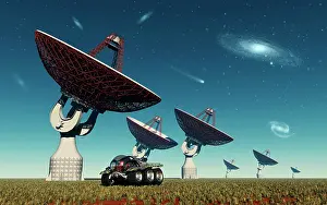 Transmitting: A deep space tracking station on an alien planet