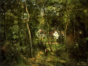 Pissarro: Deer in Backwoods, by Camille Pissarro