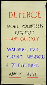 Telephonists: Defence. More volunteers required. And quickly!