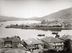 Nagasaki: Dejima foreign settlement, Nagasaki, Japan, circa 1890