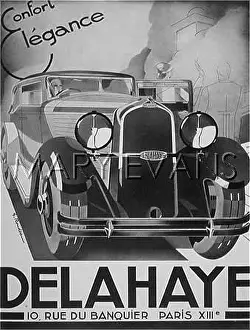 Delahaye: DELAHAYE ADVERT 1931