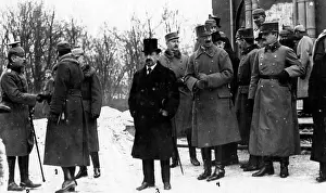 Litovsk: Delegates at the peace negotiations in Brest-Litovsk, 1918