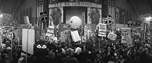 Lcgr1507: Delegates and stage at the 1964 Democratic National