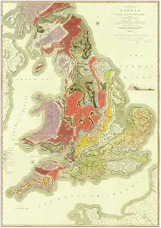 Geological: Delineation of the Strata of England and Wales - Smith