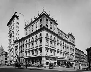 Historicism: Delmonicos restaurant at the corner of 5th