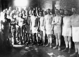 Confinement: Delousing in the POW camp, 1916