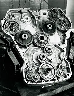 Deltic: Deltic phasing gear casing opened