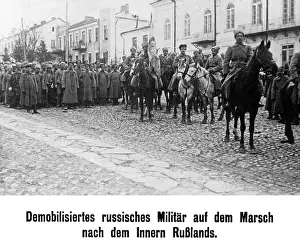 Kriegsende: Demobilized Russian troops, 1918