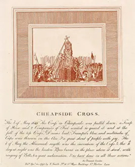Cheapside: Demolition of Cheapside Cross, London