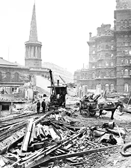Langham: Demolition work in Langham Place, London