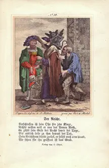 Holbeins: A Demon blows corruption into the ear of a