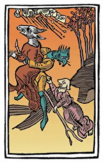 Sabbath: Demons Riding to Witches Sabbath, 1489