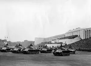 Zeppelinfeld: Demonstration of the armored force during the Nuremberg