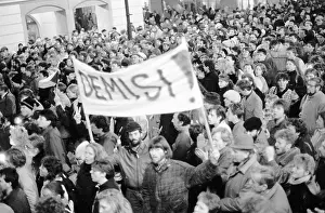 Hroch: Demonstration - banner
