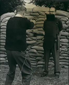 Magnum: Demonstration for BBC TV of bulletproof shield, London