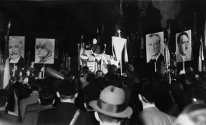 Hundreds: Demonstration in Budapest, 1938