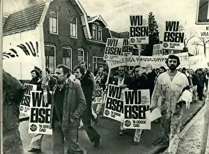 Compensation: Demonstration calling for higher wages, Netherlands