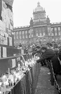 St Wenceslas: Demonstration - candles - Wenceslas Square