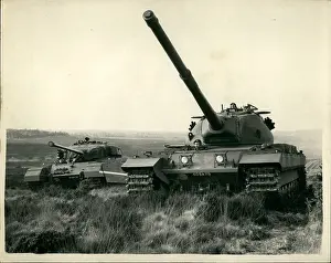 Centurion: Demonstration of Conqueror tank, Chobham, Surrey