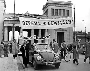 Soziale: Demonstration against conscription in Munich