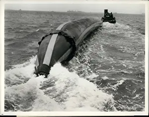 Liquids: Demonstration of Dracone bending barge, off Southampton