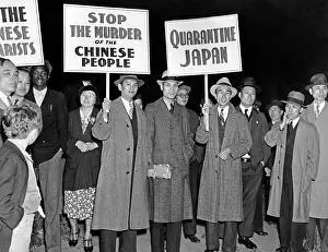 Slogan: Demonstration against the Japanese attack on China, 1937