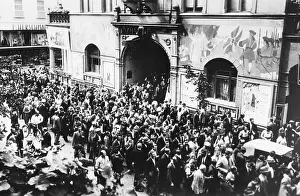 Notice: Demonstration in Karlsbad, around 1919