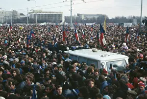 Letna: Demonstration - Letna plain - Prague - general view