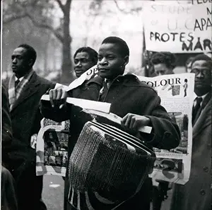 Disturbances: Demonstration and march by African students, London