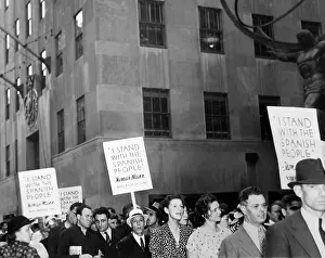 Placards: Demonstration in New York, 1937