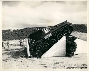 Negotiates: Demonstration of obstacle crossing, Bovington Camp, UK
