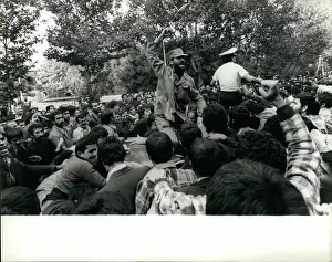 Teheran: Demonstration outside US Embassy in Teheran, Iran